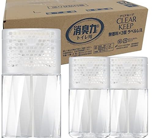 【Amazon限定ブランド】きれい生活 トイレの消臭力 ラベルレス クリアキープ 無香料 400ml×3個 トイレ トイレ用 置き型 消臭剤 消臭 芳香剤