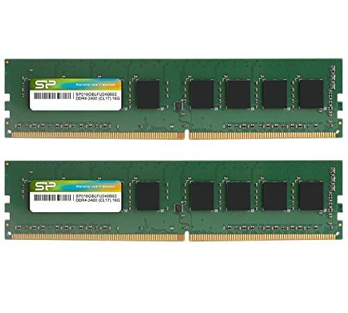 シリコンパワー デスクトップPC用メモリ DDR4-2400(PC4-19200) 16GB×2枚 288Pin 1.2V CL17 SP032GBLFU240B22