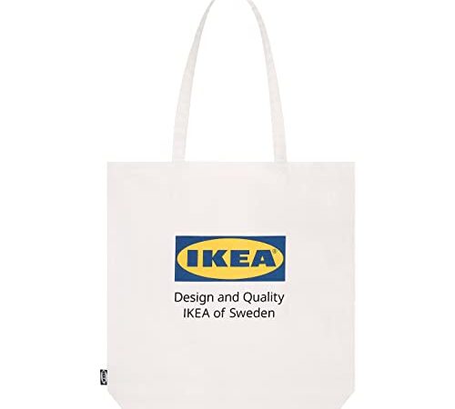[IKEA] 公式 正規品 エフテルトレーダ トートバック エコバック ロゴ レディース 綿 大容量 大学生 a4 キャンパス 学生 [並行輸入品]