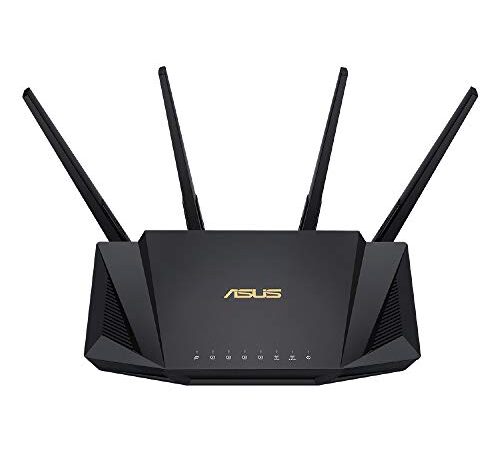 【Amazon.co.jp限定】 ASUS WiFi 無線 ルーター WiFi6 2402+574Mbps v6プラス対応デュアルバンド RT-AX3000 V2 Broadcom クワッドコア CPU 1.7GHzメッシュ&セキュリティ機能付 3階建/4LDK