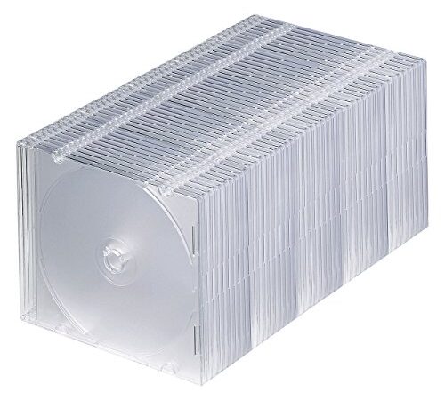 サンワサプライ スリムCD/DVD/BDケース 1枚収納×50枚セット 厚さ約5mm薄型タイプ クリア FCD-PU50C